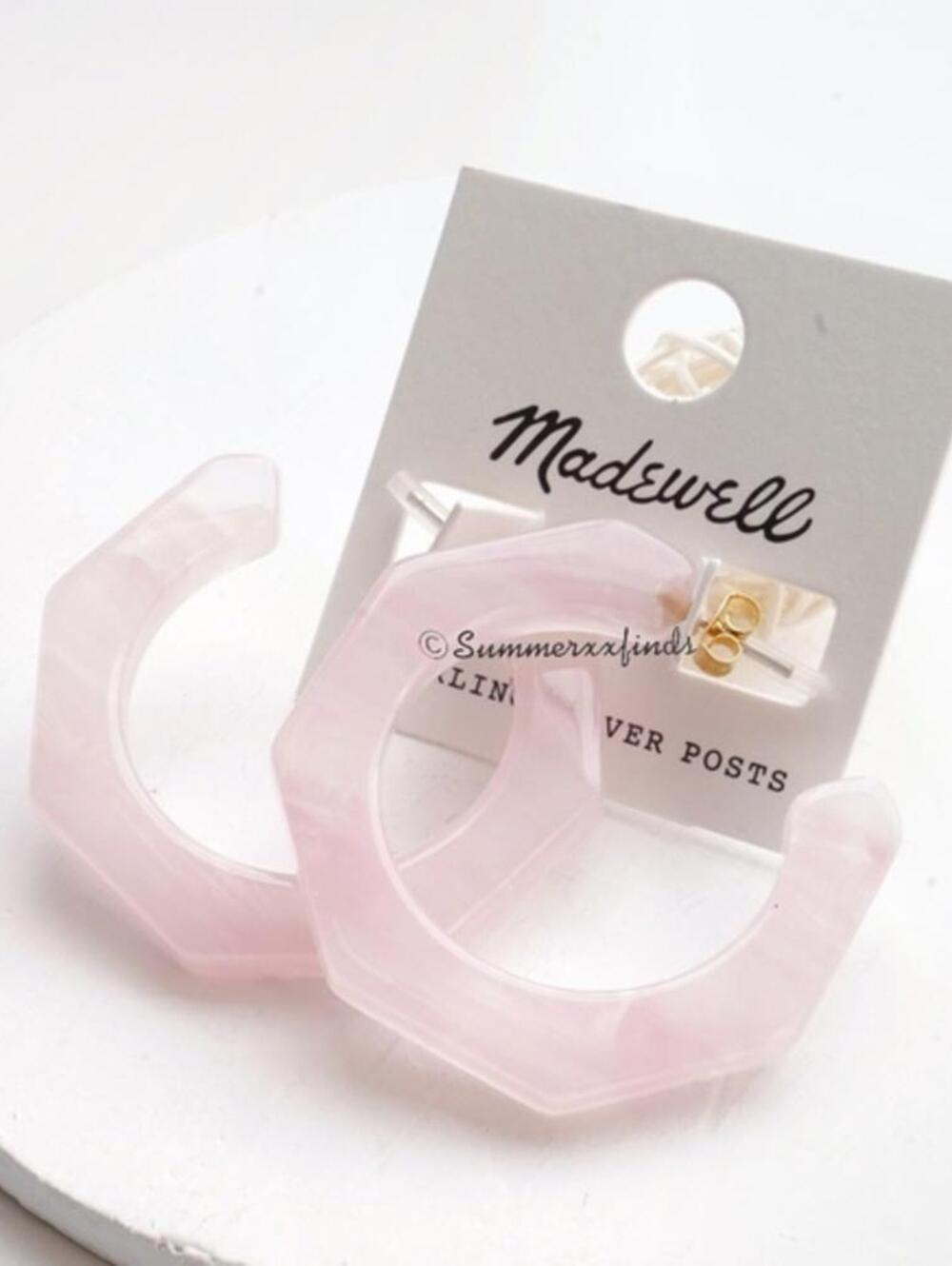 Madewell Resin Octagonal Hoop Earrings
